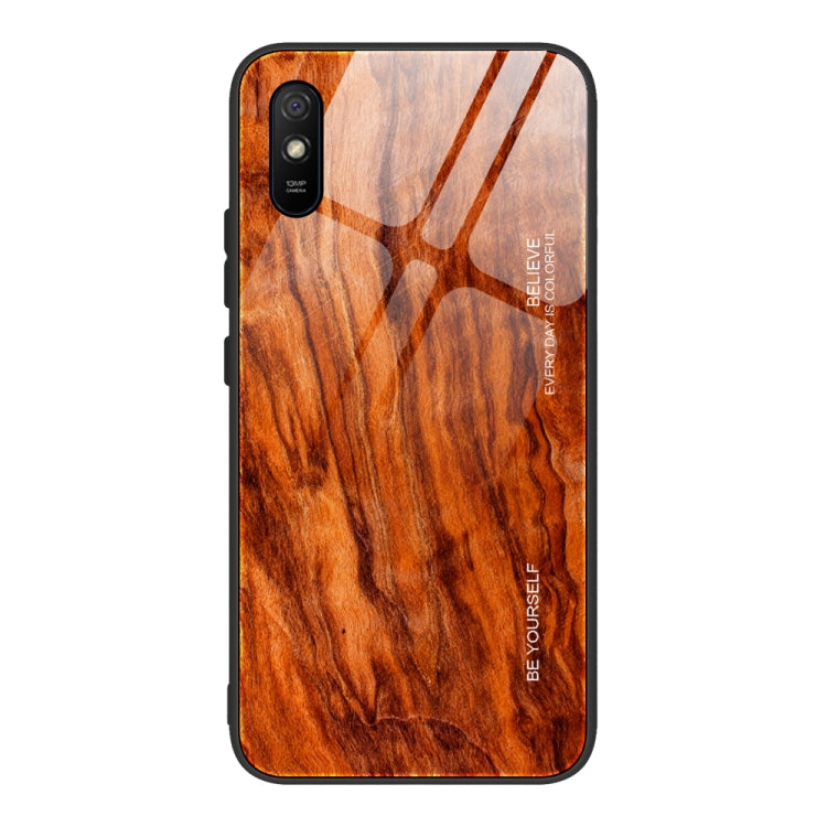 Wood Grain Tempered Glass + TPU Shockproof Case, For Xiaomi Redmi 9A, For Xiaomi Redmi Note 9S, For Xiaomi Redmi Note 10 Pro / Pro Max
