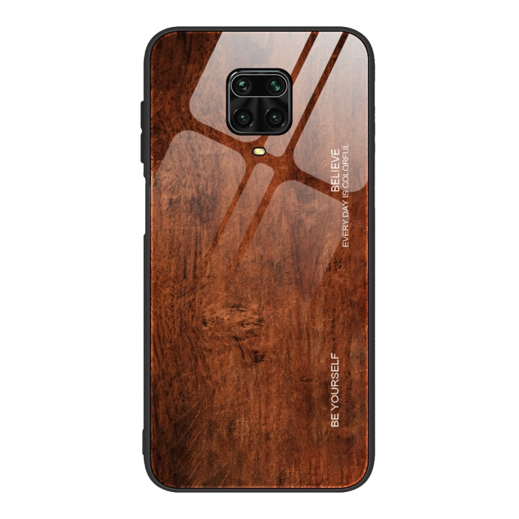 Wood Grain Tempered Glass + TPU Shockproof Case, For Xiaomi Redmi 9A, For Xiaomi Redmi Note 9S, For Xiaomi Redmi Note 10 Pro / Pro Max