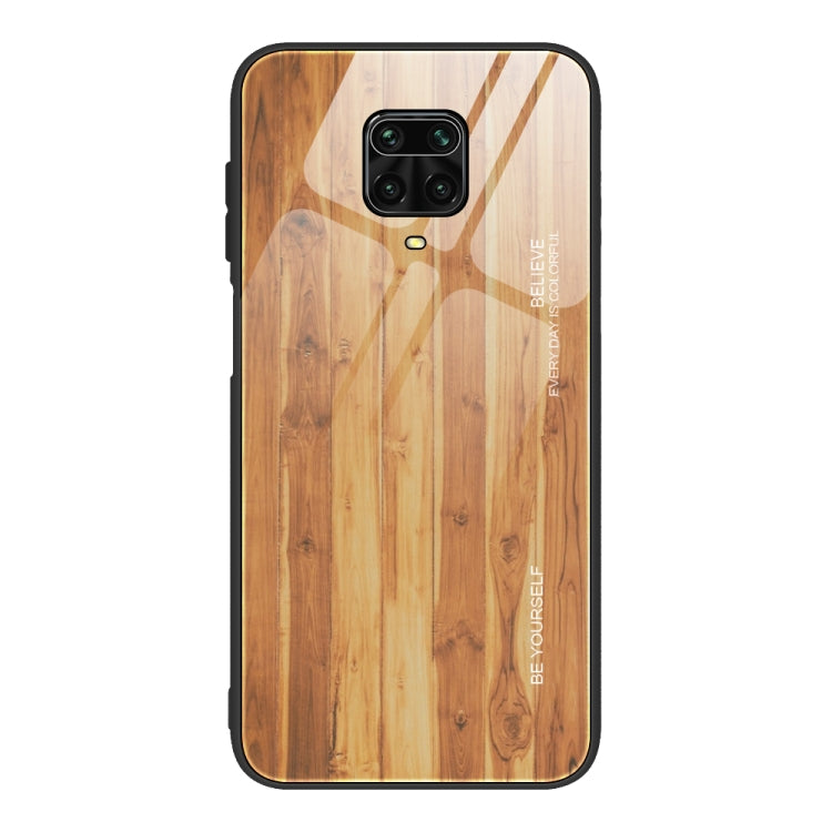 Wood Grain Tempered Glass + TPU Shockproof Case, For Xiaomi Redmi 9A, For Xiaomi Redmi Note 9S, For Xiaomi Redmi Note 10 Pro / Pro Max