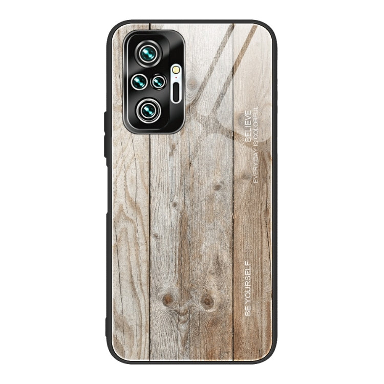 Wood Grain Tempered Glass + TPU Shockproof Case, For Xiaomi Redmi 9A, For Xiaomi Redmi Note 9S, For Xiaomi Redmi Note 10 Pro / Pro Max