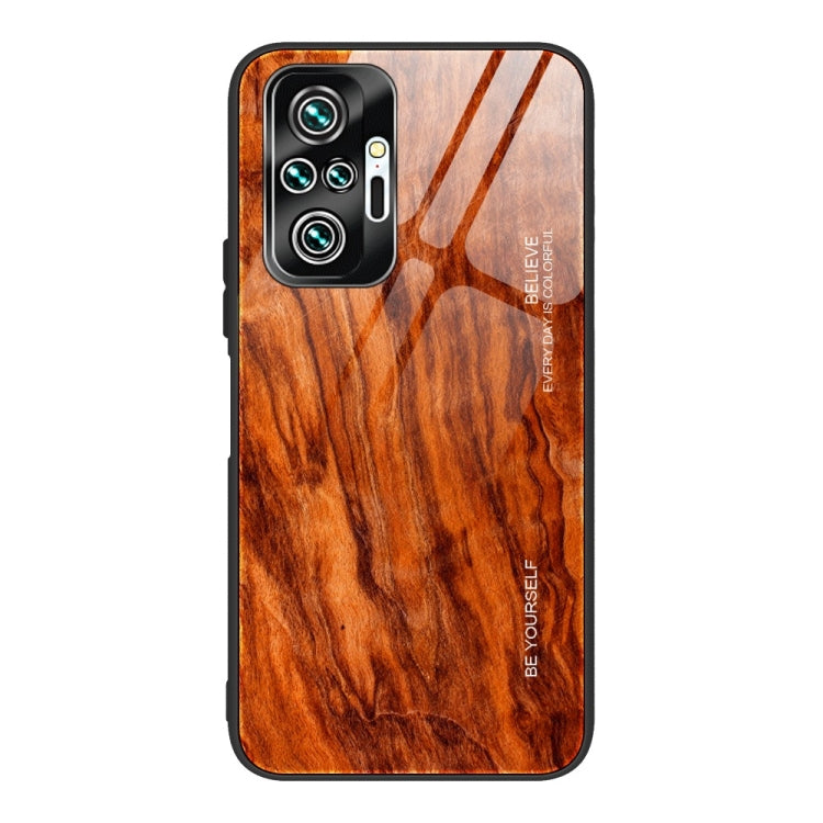 Wood Grain Tempered Glass + TPU Shockproof Case, For Xiaomi Redmi 9A, For Xiaomi Redmi Note 9S, For Xiaomi Redmi Note 10 Pro / Pro Max