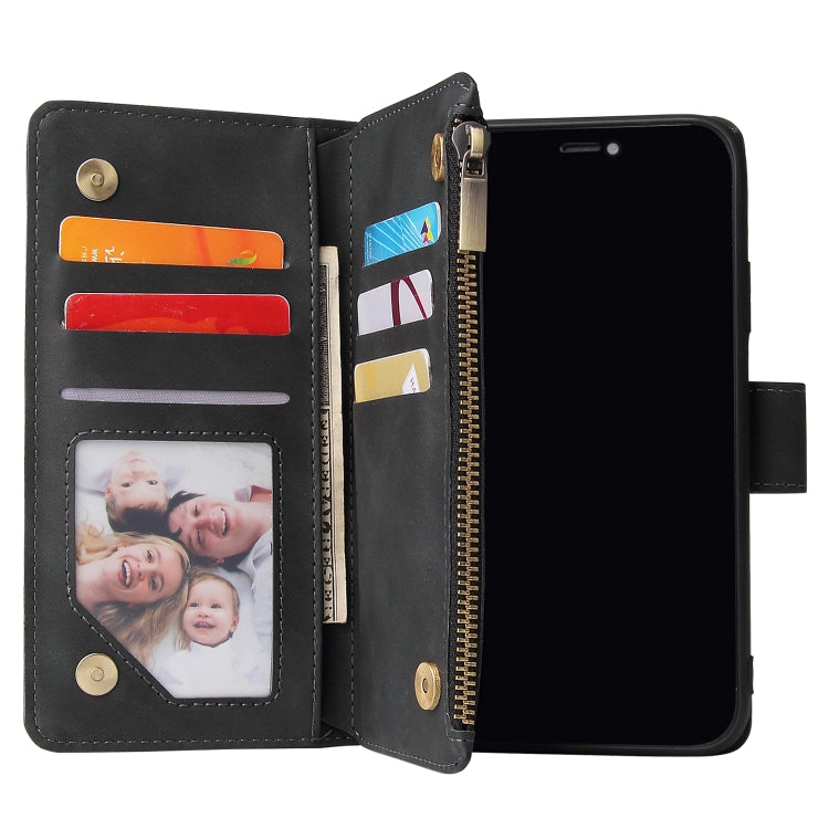 Multifunctional Retro Frosted Horizontal Flip Leather Case with Card Slot & Holder & Zipper Wallet & Photo Frame & Lanyard, For iPhone 6 & 6s, For iPhone 6 Plus & 6s Plus, For iPhone XS / X, For iPhone XR, For iPhone XS Max, For iPhone 11 Pro          ...