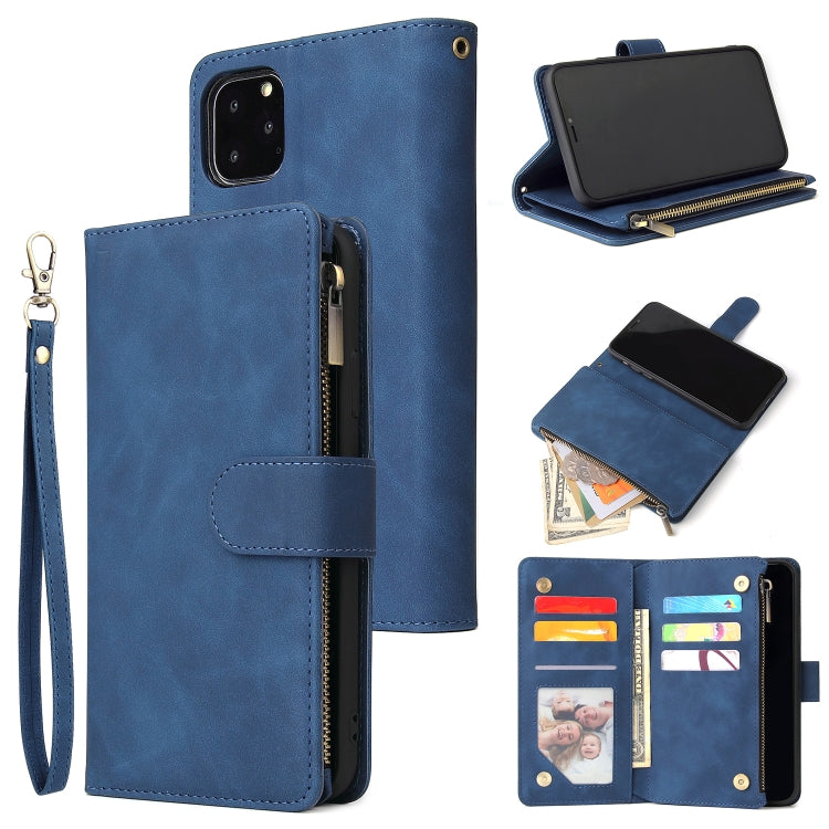 Multifunctional Retro Frosted Horizontal Flip Leather Case with Card Slot & Holder & Zipper Wallet & Photo Frame & Lanyard, For iPhone 6 & 6s, For iPhone 6 Plus & 6s Plus, For iPhone XS / X, For iPhone XR, For iPhone XS Max, For iPhone 11 Pro          ...
