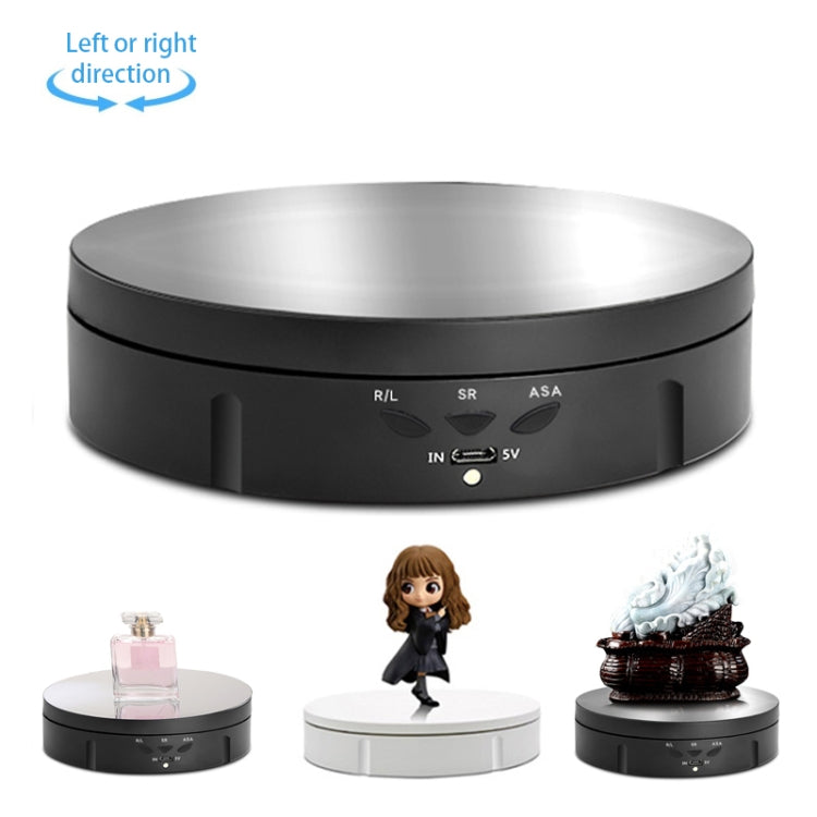 14.6cm USB Electric Rotating Turntable Display Stand Video Shooting Props Turntable for Photography, Load: 10kg, 14.6cm, 14.6cm (White Mirror), 14.6cm(Black Mirror)