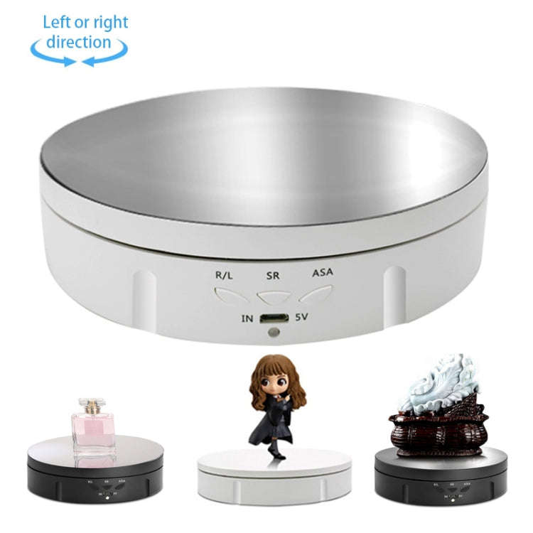 14.6cm USB Electric Rotating Turntable Display Stand Video Shooting Props Turntable for Photography, Load: 10kg, 14.6cm, 14.6cm (White Mirror), 14.6cm(Black Mirror)