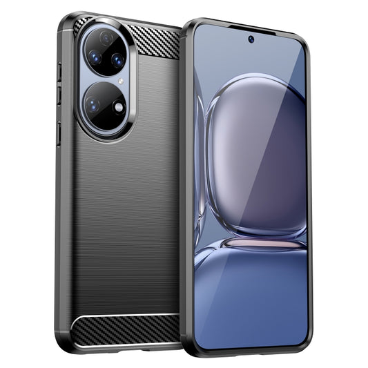 Brushed Texture Carbon Fiber TPU Case, For Huawei P50, For Huawei P50 Pro, For Asus ROG Phone 5