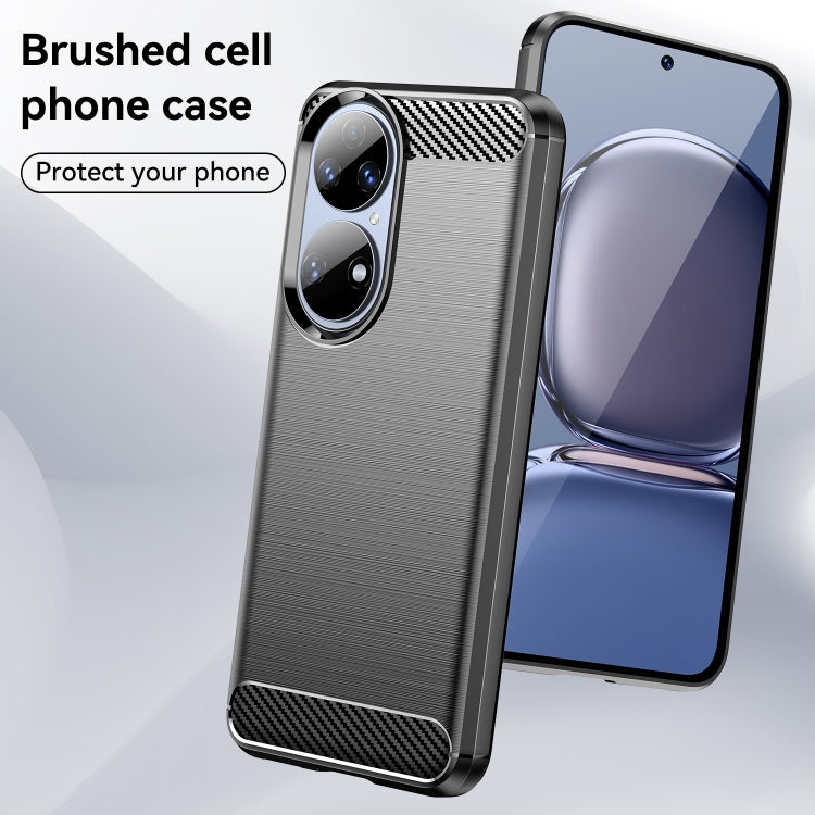 Brushed Texture Carbon Fiber TPU Case, For Huawei P50, For Huawei P50 Pro, For Asus ROG Phone 5