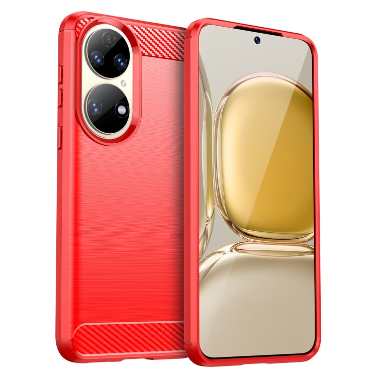 Brushed Texture Carbon Fiber TPU Case, For Huawei P50, For Huawei P50 Pro, For Asus ROG Phone 5