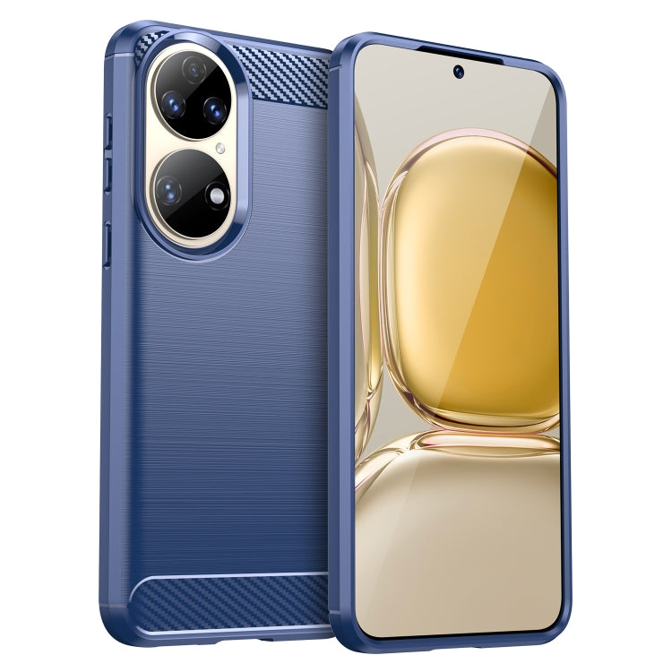 Brushed Texture Carbon Fiber TPU Case, For Huawei P50, For Huawei P50 Pro, For Asus ROG Phone 5