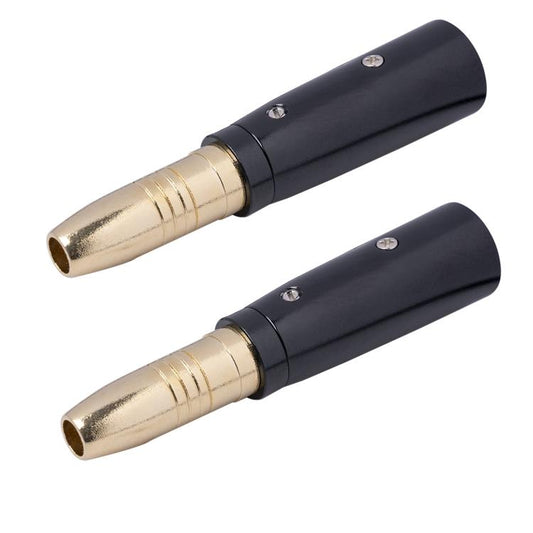 2 PCS LZ1164G Gilded 6.35mm Female to XRL Male Audio Adapter Microphone Stereo Speaker Connector, LZ1164G