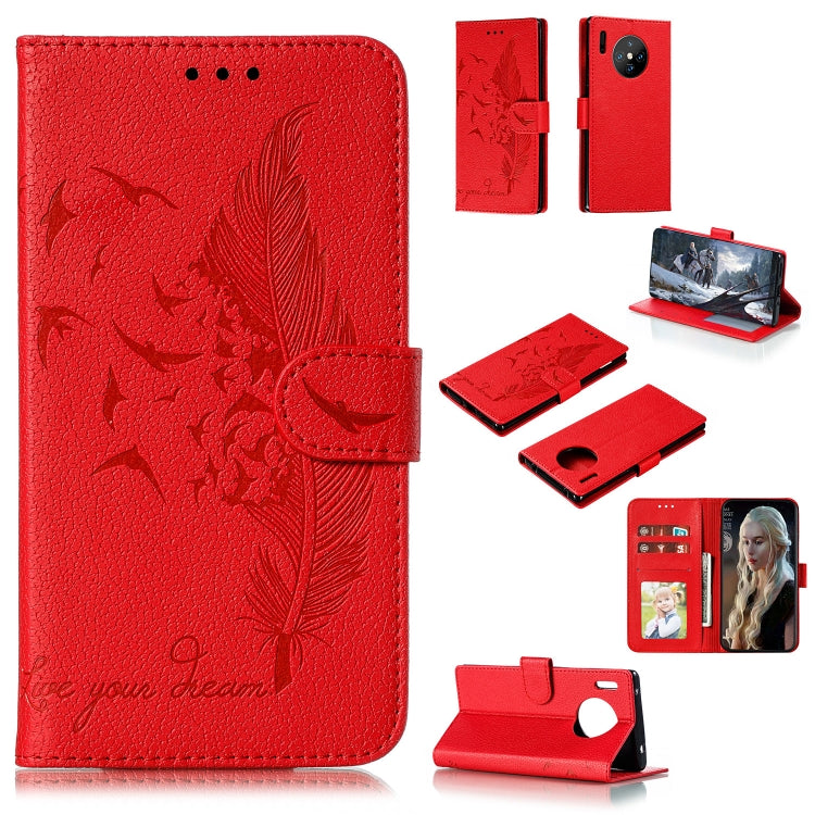 Feather Pattern Litchi Texture Horizontal Flip Leather Case with Holder & Wallet & Card Slots, For Huawei Mate 30, For Huawei Mate 30 Pro, For Huawei Mate 30 Lite / nova 5i Pro, For Xiaomi Redmi Note 8, For Xiaomi Redmi Note 8 Pro, For Galaxy A10s     ...