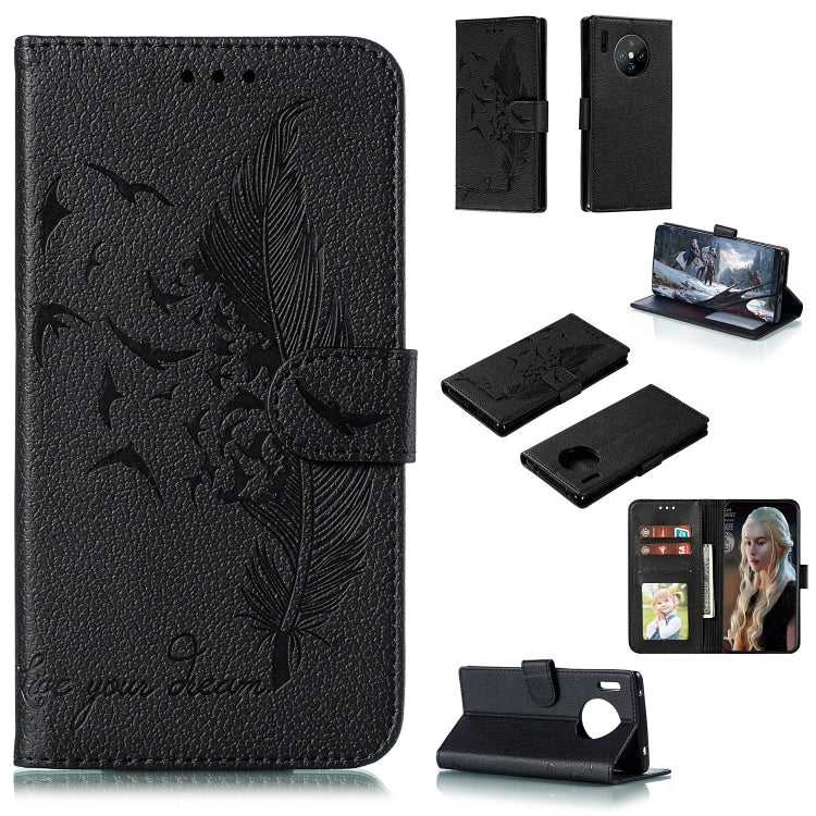 Feather Pattern Litchi Texture Horizontal Flip Leather Case with Holder & Wallet & Card Slots, For Huawei Mate 30, For Huawei Mate 30 Pro, For Huawei Mate 30 Lite / nova 5i Pro, For Xiaomi Redmi Note 8, For Xiaomi Redmi Note 8 Pro, For Galaxy A10s     ...