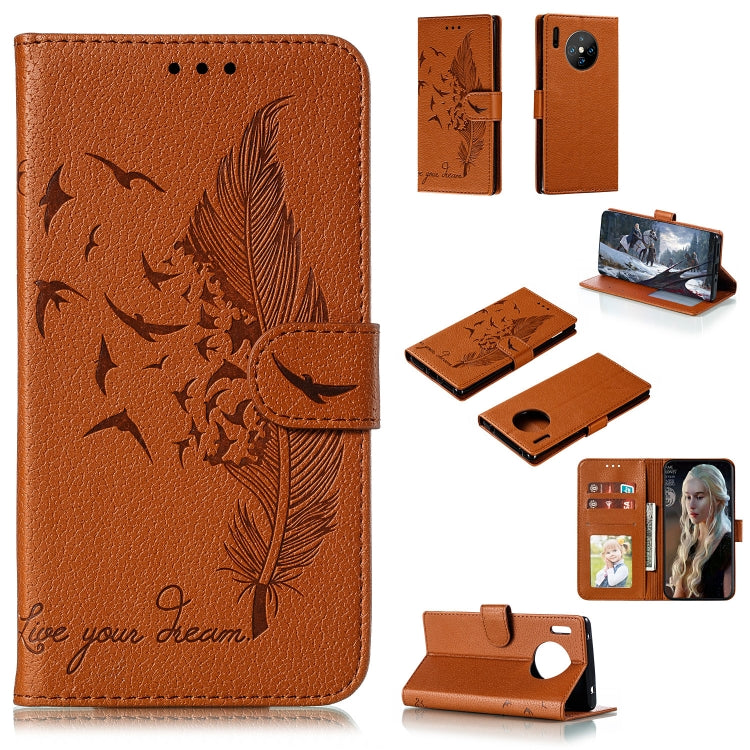 Feather Pattern Litchi Texture Horizontal Flip Leather Case with Holder & Wallet & Card Slots, For Huawei Mate 30, For Huawei Mate 30 Pro, For Huawei Mate 30 Lite / nova 5i Pro, For Xiaomi Redmi Note 8, For Xiaomi Redmi Note 8 Pro, For Galaxy A10s     ...