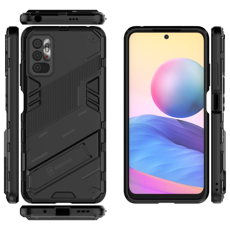 Punk Armor 2 in 1 PC + TPU Shockproof Case with Invisible Holder, For Xiaomi Redmi Note 10 5G, For Xiaomi Redmi Note 10 Pro, For Xiaomi Mi 11 Ultra