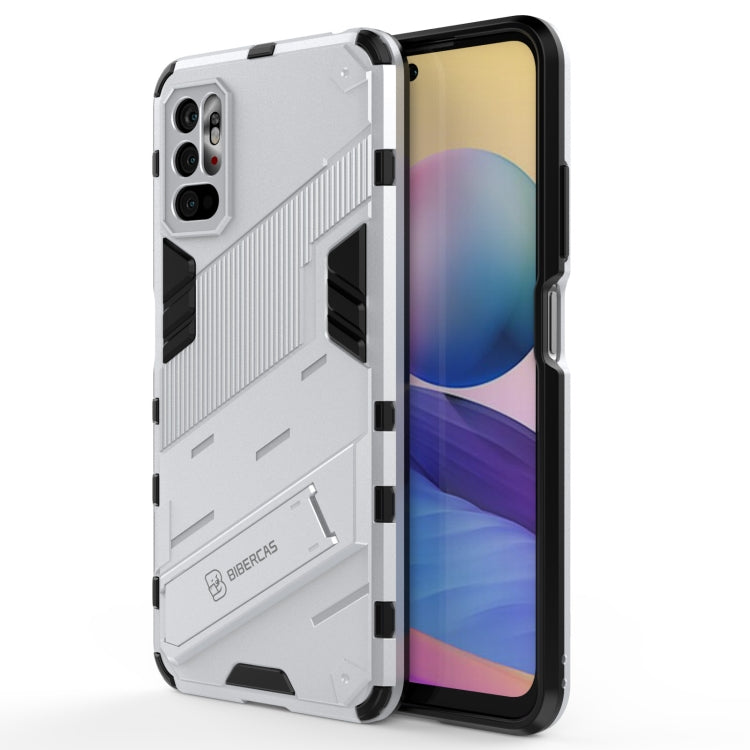 Punk Armor 2 in 1 PC + TPU Shockproof Case with Invisible Holder, For Xiaomi Redmi Note 10 5G, For Xiaomi Redmi Note 10 Pro, For Xiaomi Mi 11 Ultra