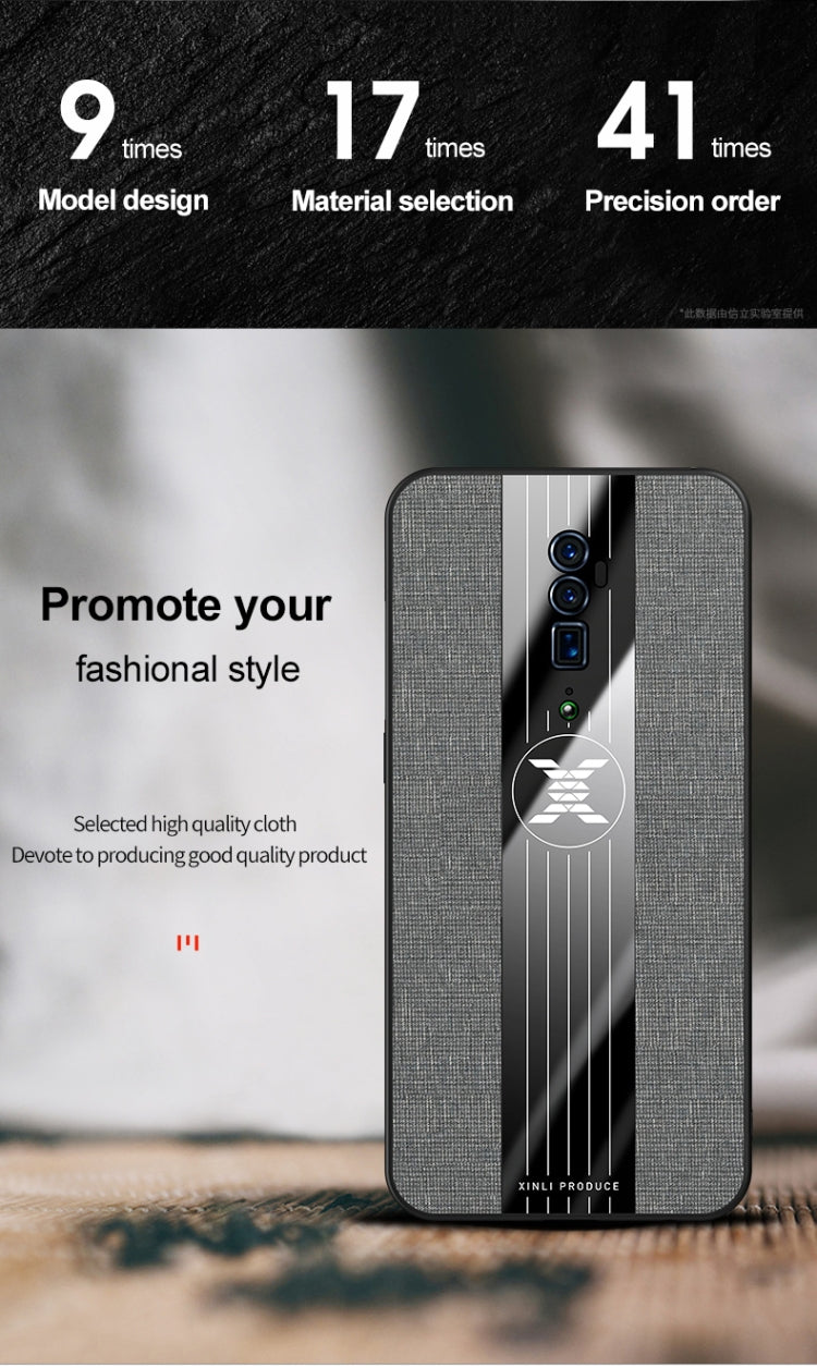 XINLI Stitching Cloth Textue Shockproof TPU Protective Case, For OPPO Reno Z, For OPPO Reno 10x Zoom