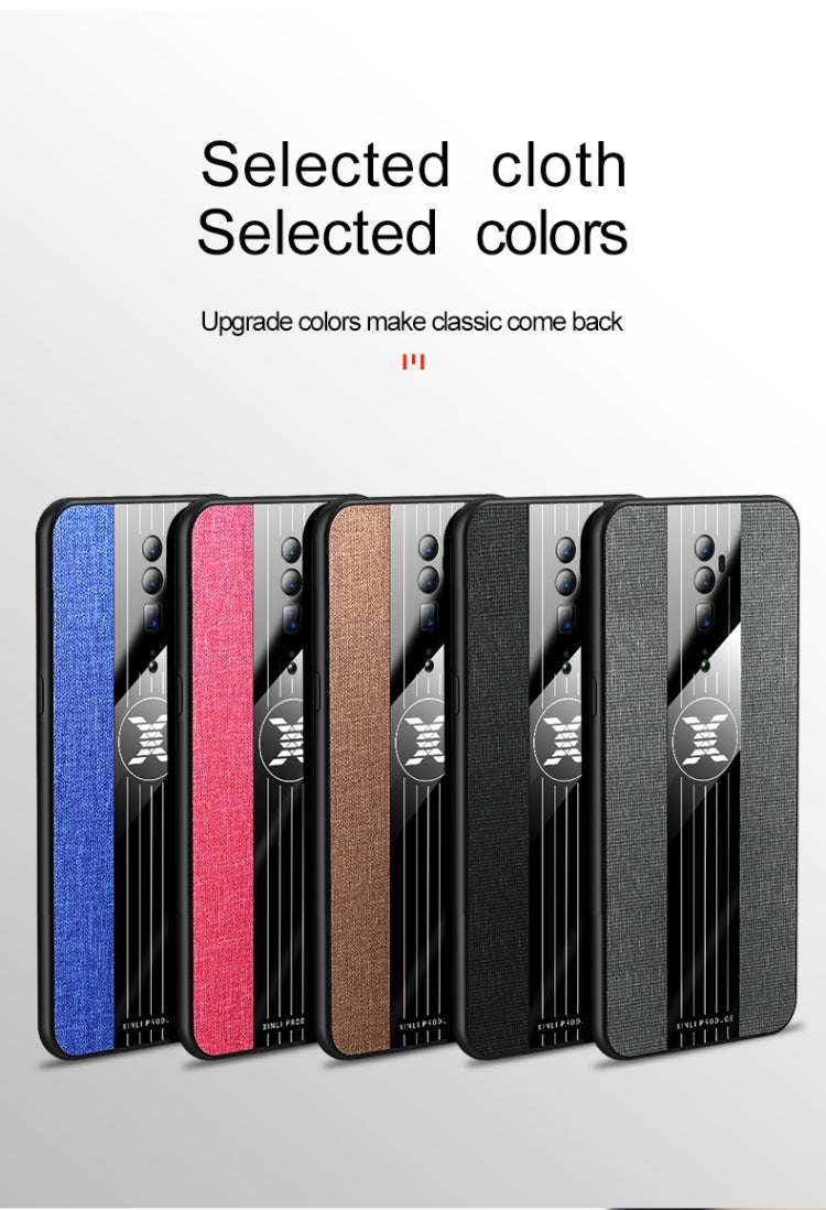 XINLI Stitching Cloth Textue Shockproof TPU Protective Case, For OPPO Reno Z, For OPPO Reno 10x Zoom