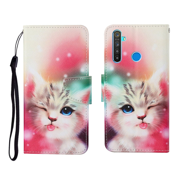 Painted Pattern Horizontal Flip Leathe Case, For OPPO Realme 5, For OPPO Realme 5 Pro, For OPPO Reno3