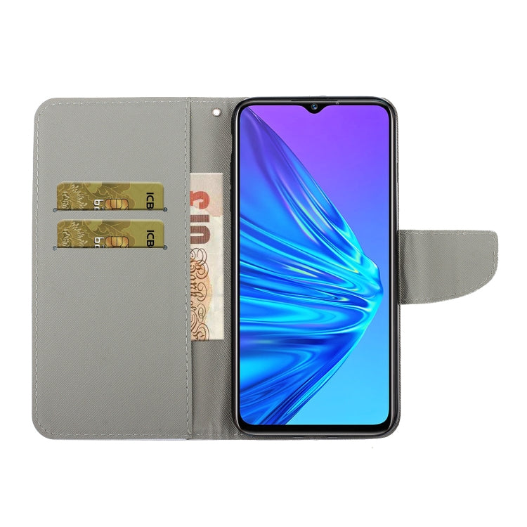 Painted Pattern Horizontal Flip Leathe Case, For OPPO Realme 5, For OPPO Realme 5 Pro, For OPPO Reno3