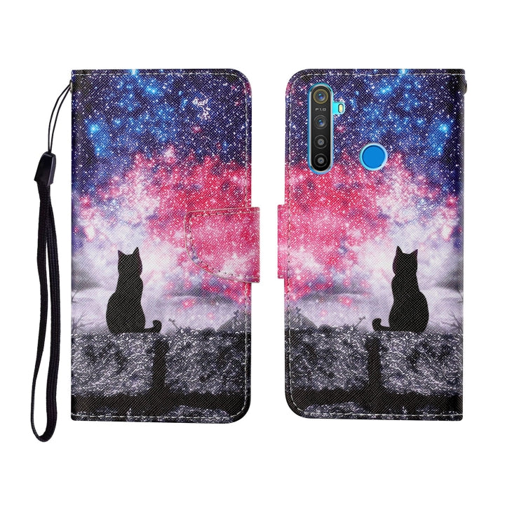 Painted Pattern Horizontal Flip Leathe Case, For OPPO Realme 5, For OPPO Realme 5 Pro, For OPPO Reno3