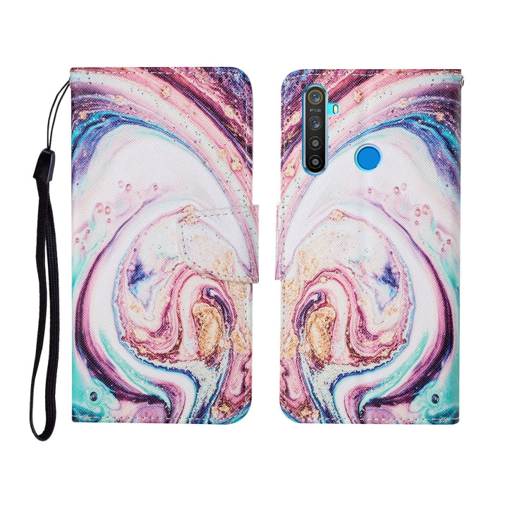 Painted Pattern Horizontal Flip Leathe Case, For OPPO Realme 5, For OPPO Realme 5 Pro, For OPPO Reno3