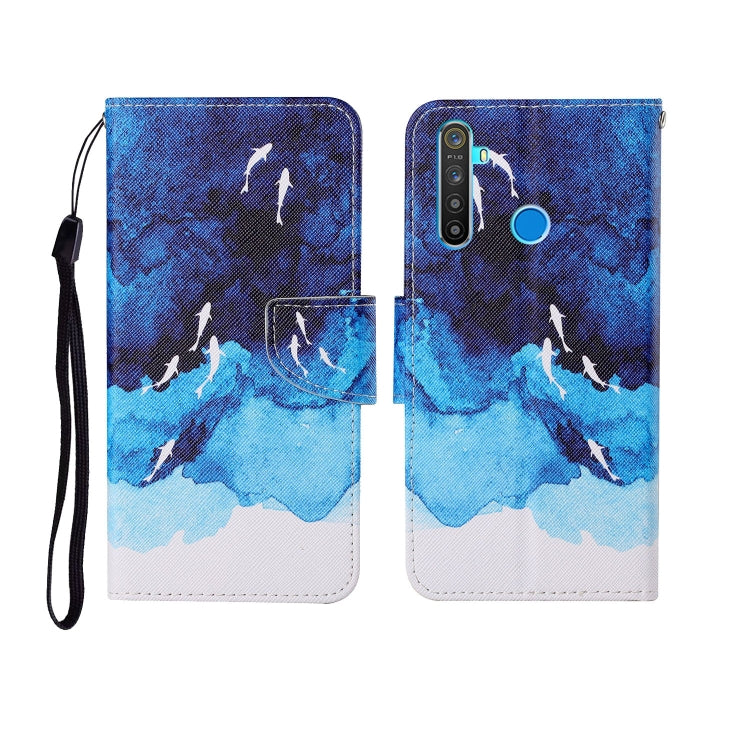 Painted Pattern Horizontal Flip Leathe Case, For OPPO Realme 5, For OPPO Realme 5 Pro, For OPPO Reno3