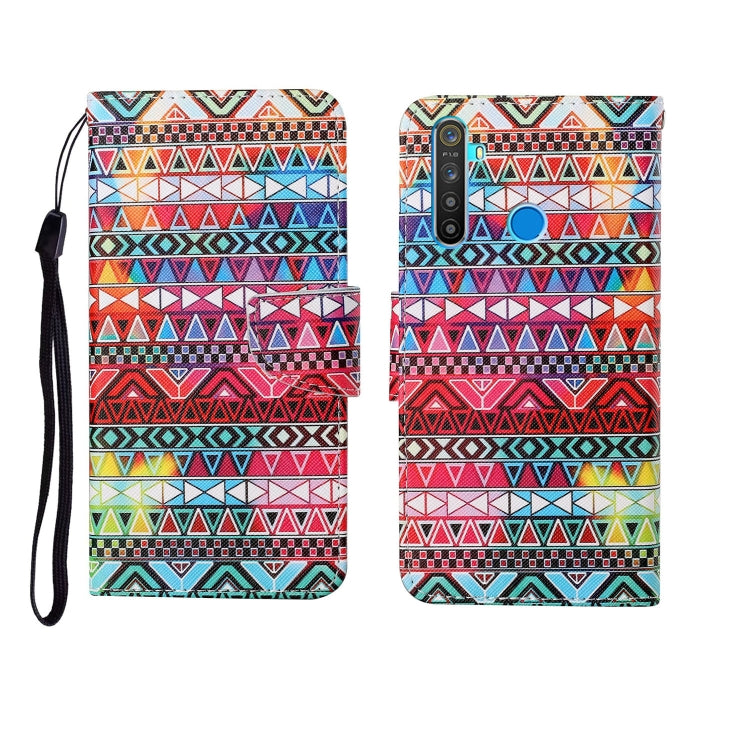 Painted Pattern Horizontal Flip Leathe Case, For OPPO Realme 5, For OPPO Realme 5 Pro, For OPPO Reno3