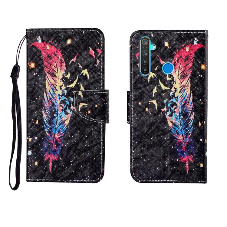 Painted Pattern Horizontal Flip Leathe Case, For OPPO Realme 5, For OPPO Realme 5 Pro, For OPPO Reno3