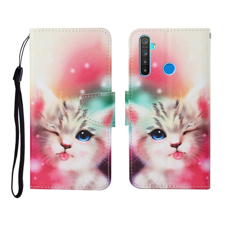 Painted Pattern Horizontal Flip Leathe Case, For OPPO Realme 5, For OPPO Realme 5 Pro, For OPPO Reno3