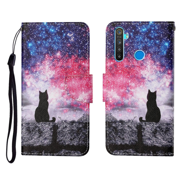 Painted Pattern Horizontal Flip Leathe Case, For OPPO Realme 5, For OPPO Realme 5 Pro, For OPPO Reno3