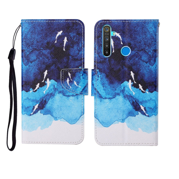 Painted Pattern Horizontal Flip Leathe Case, For OPPO Realme 5, For OPPO Realme 5 Pro, For OPPO Reno3