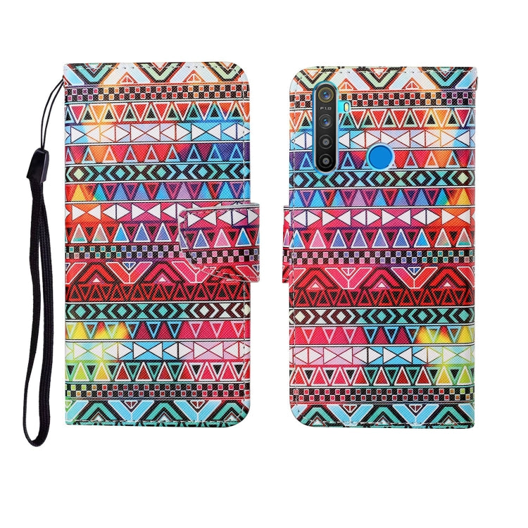 Painted Pattern Horizontal Flip Leathe Case, For OPPO Realme 5, For OPPO Realme 5 Pro, For OPPO Reno3