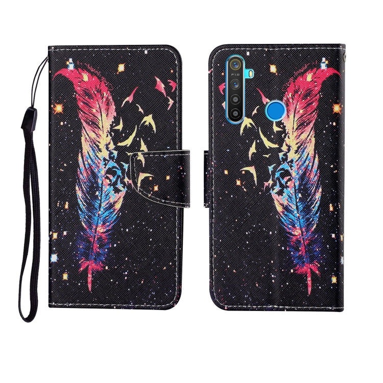 Painted Pattern Horizontal Flip Leathe Case, For OPPO Realme 5, For OPPO Realme 5 Pro, For OPPO Reno3