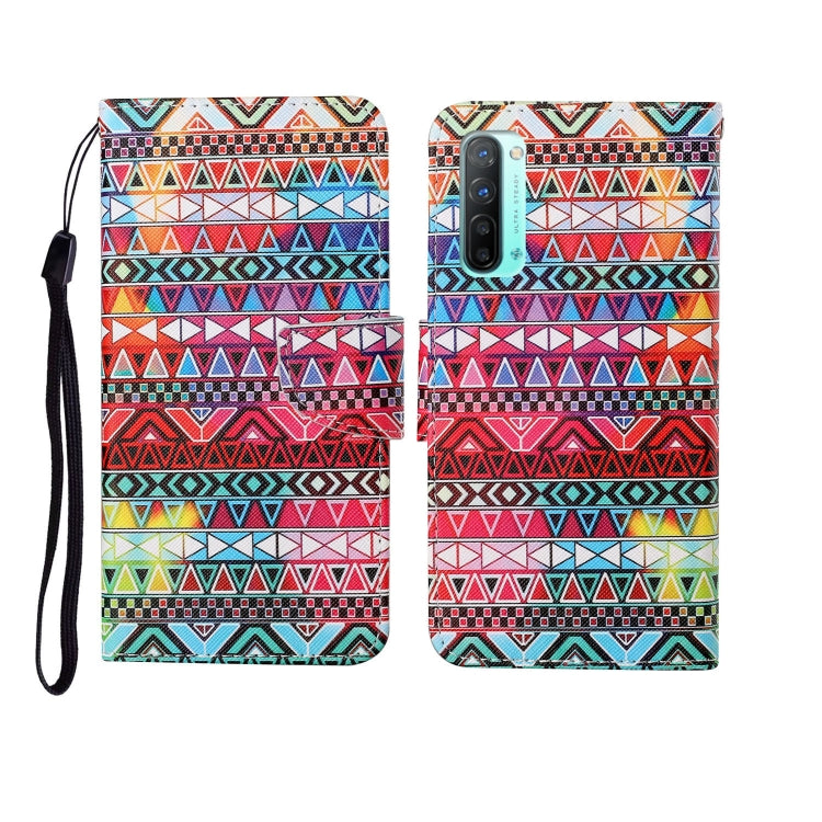 Painted Pattern Horizontal Flip Leathe Case, For OPPO Realme 5, For OPPO Realme 5 Pro, For OPPO Reno3