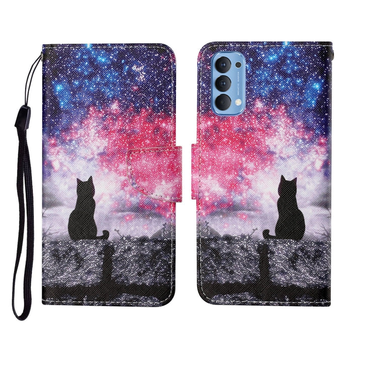 Painted Pattern Horizontal Flip Leathe Case, For OPPO Reno4, For OPPO Reno4 Lite, For OPPO F17 Pro