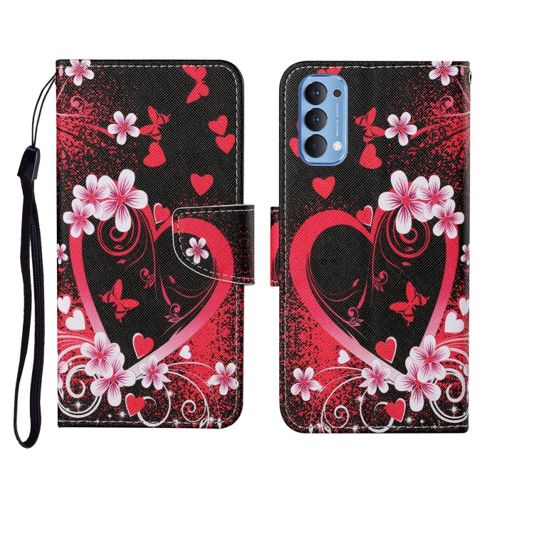 Painted Pattern Horizontal Flip Leathe Case, For OPPO Reno4, For OPPO Reno4 Lite, For OPPO F17 Pro