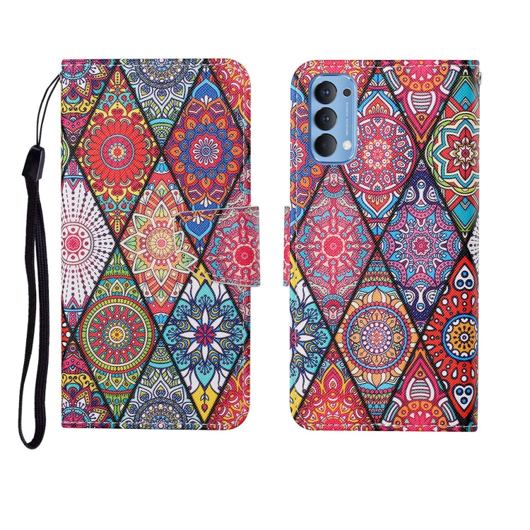 Painted Pattern Horizontal Flip Leathe Case, For OPPO Reno4, For OPPO Reno4 Lite, For OPPO F17 Pro