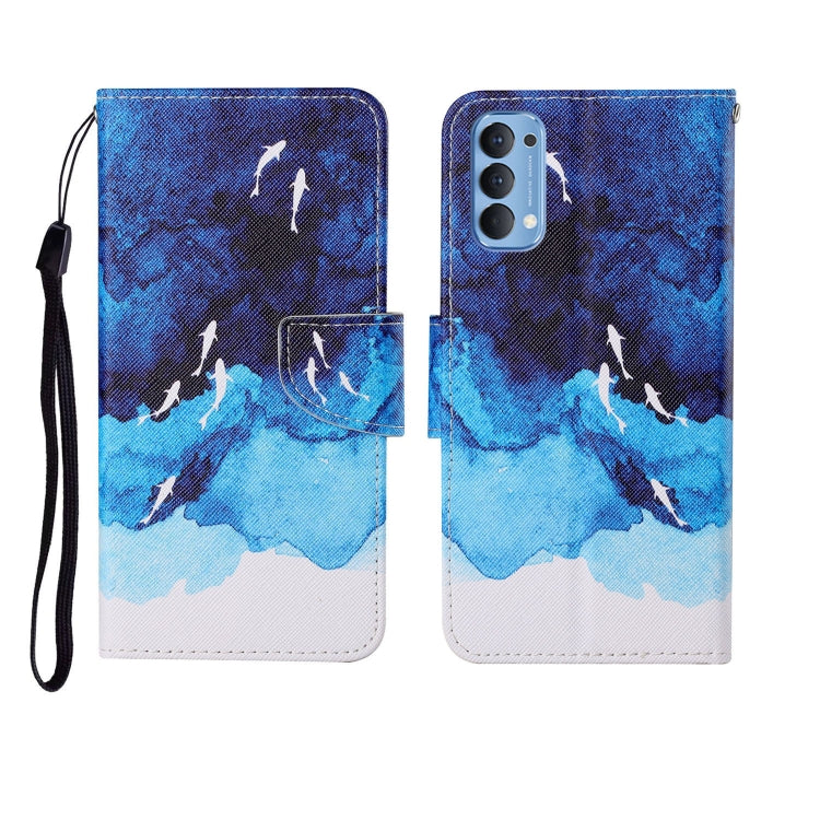 Painted Pattern Horizontal Flip Leathe Case, For OPPO Reno4, For OPPO Reno4 Lite, For OPPO F17 Pro