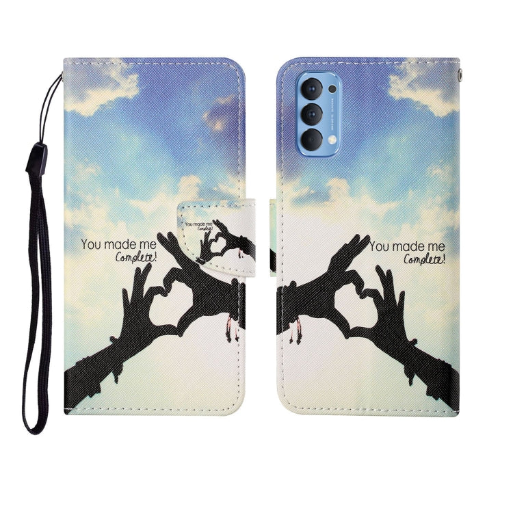 Painted Pattern Horizontal Flip Leathe Case, For OPPO Reno4, For OPPO Reno4 Lite, For OPPO F17 Pro