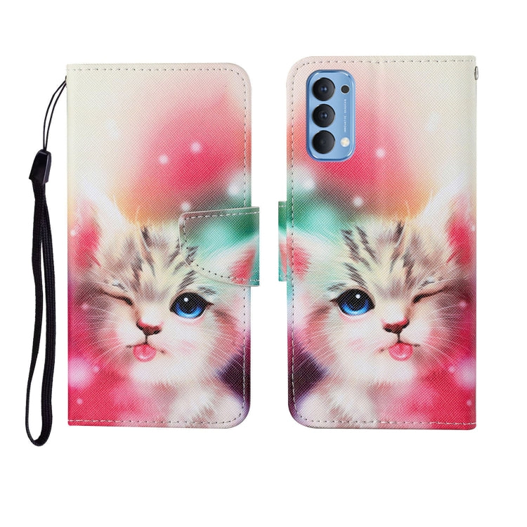 Painted Pattern Horizontal Flip Leathe Case, For OPPO Reno4 Pro, For OPPO Find X2 Pro