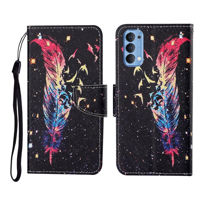 Painted Pattern Horizontal Flip Leathe Case, For OPPO Reno4 Pro, For OPPO Find X2 Pro