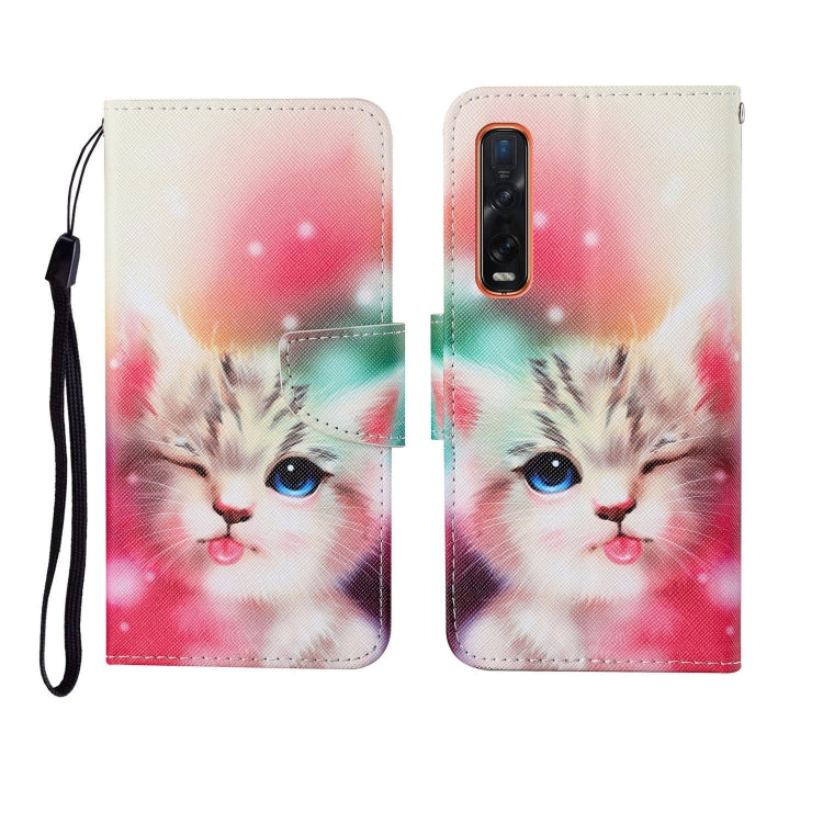 Painted Pattern Horizontal Flip Leathe Case, For OPPO Reno4 Pro, For OPPO Find X2 Pro