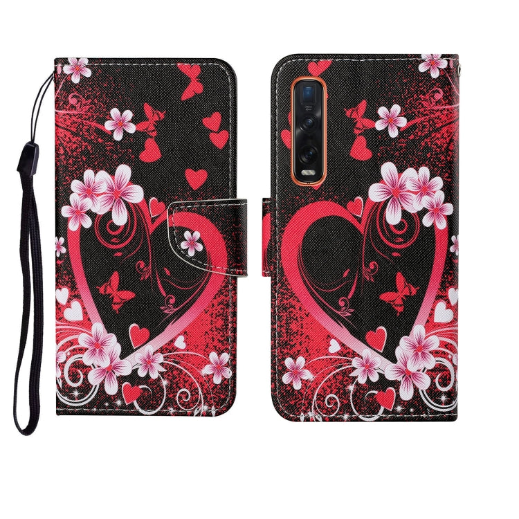 Painted Pattern Horizontal Flip Leathe Case, For OPPO Reno4 Pro, For OPPO Find X2 Pro