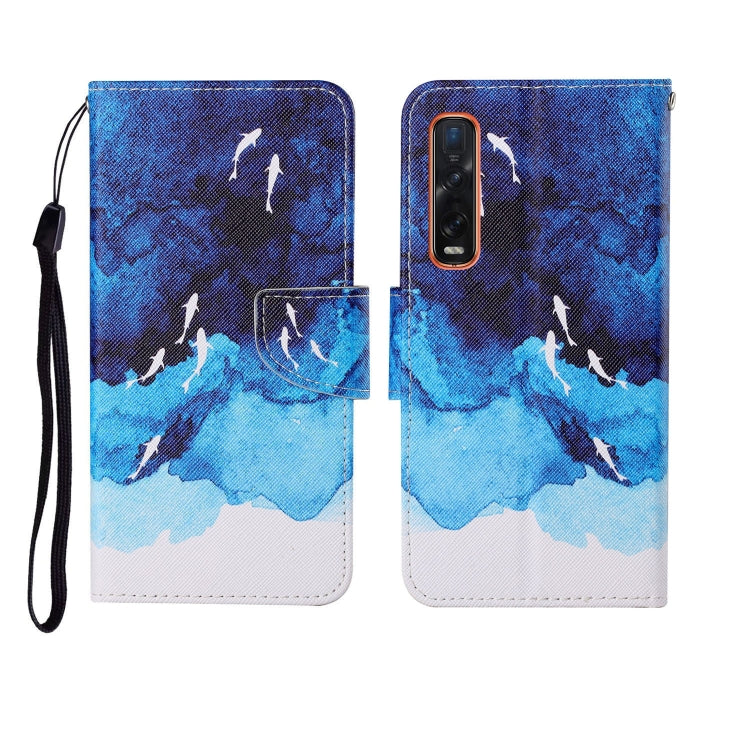 Painted Pattern Horizontal Flip Leathe Case, For OPPO Reno4 Pro, For OPPO Find X2 Pro
