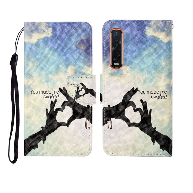 Painted Pattern Horizontal Flip Leathe Case, For OPPO Reno4 Pro, For OPPO Find X2 Pro