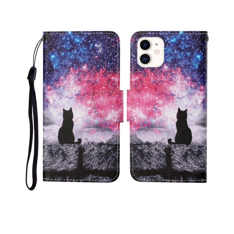 Painted Pattern Horizontal Flip Leathe Case, For iPhone 12 mini, For iPhone 12/12 Pro, For iPhone 12 Pro Max
