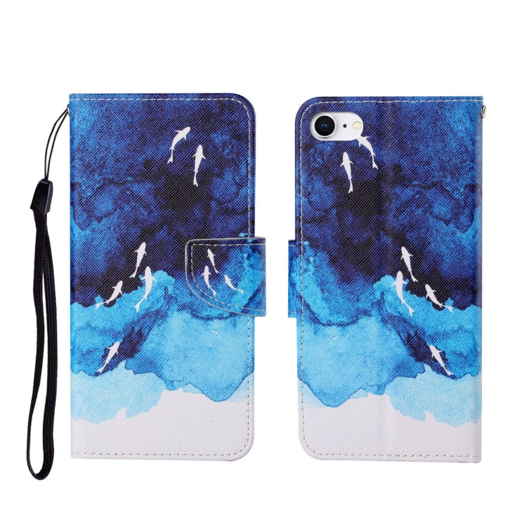 Painted Pattern Horizontal Flip Leathe Case, For iPhone SE (2020)/ 7 /8, For iPhone X, For iPhone XR
