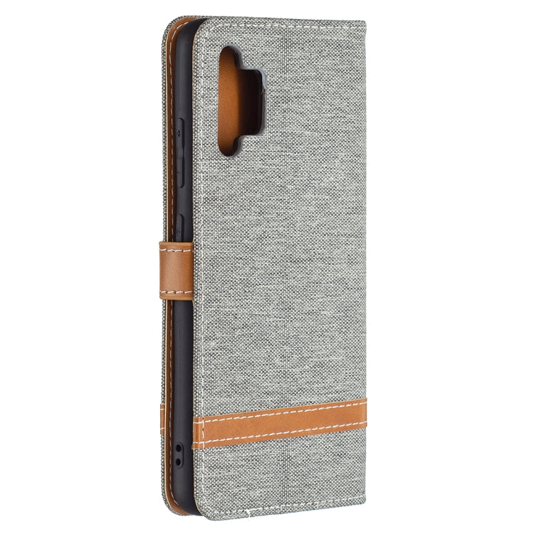 Color Matching Denim Texture Horizontal Flip Leather Case with Holder & Card Slots & Wallet & Lanyard, For Samsung Galaxy A32 4G