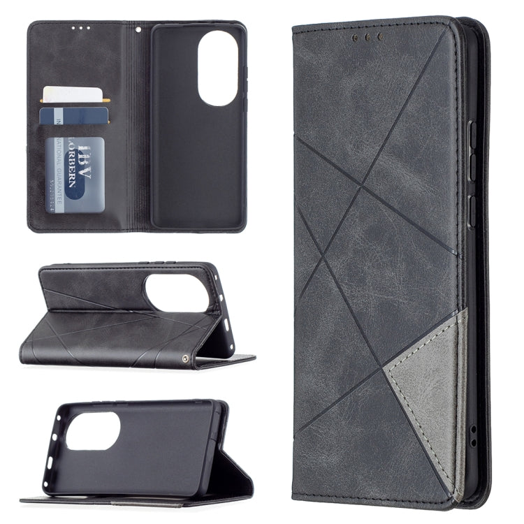 Rhombus Texture Horizontal Flip Magnetic Leather Case with Holder & Card Slots, For Xiaomi Redmi Note 10 Pro, For Huawei P50 Pro, For Huawei P50, For Samsung Galaxy A02