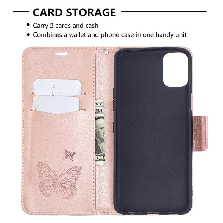Two Butterflies Embossing Pattern Horizontal Flip Leather Case with Holder & Card Slot & Wallet & Lanyard, For LG K42, For Nokia C1 Plus, For Xiaomi Redmi Note 10 Pro, For Huawei P50, For Huawei P50 Pro, For Samsung Galaxy A32 4G